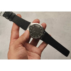 Кожаный ремешок для часов Skagen черный